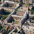 Queen's College, Oxford  England aerial photograph