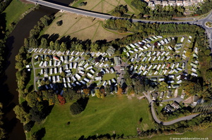 The Riverside Caravan Park  from the air
