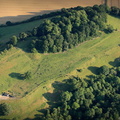Caus Castle from the air