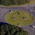  field guns on Garrison Roundabout  Telford  from the air