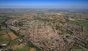 Glastonbury Somerset   from the air