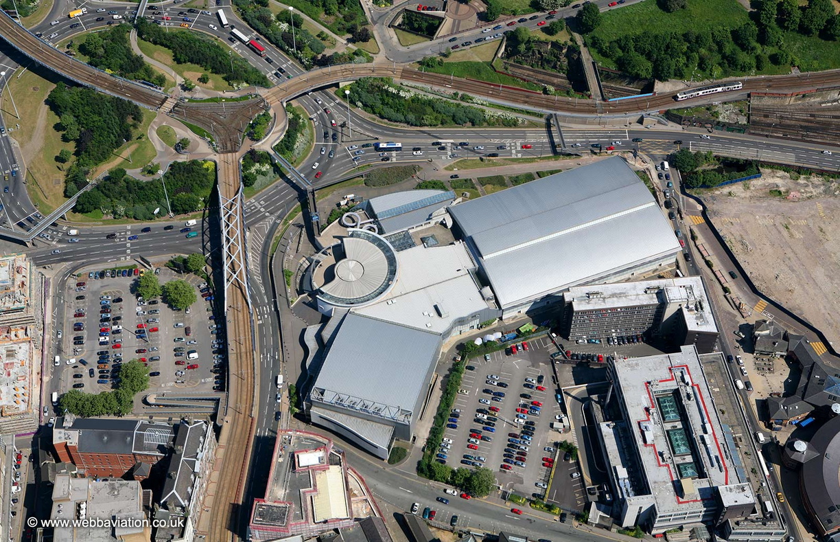 Ponds Forge International Sports Centre from the air | aerial ...