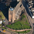 St Giles Church Newcastle-under-Lyme from the air