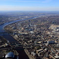 River Tyne and  Newcastle upon Tyne  city centre  aerial photo 