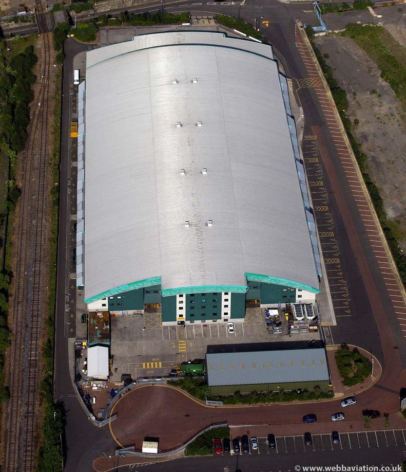 Utilita Arena Newcastle from the air | aerial photographs of Great Britain  by Jonathan . Webb
