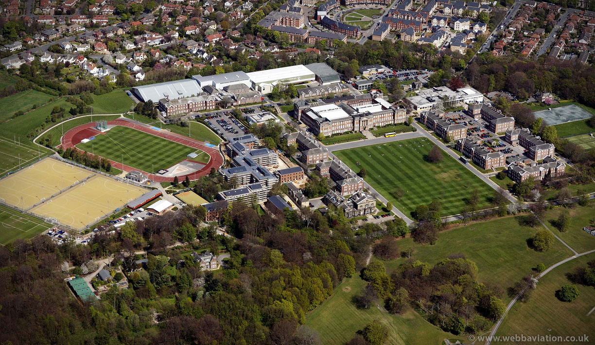 Leeds Beckett University, Headingley Campus from the air aerial