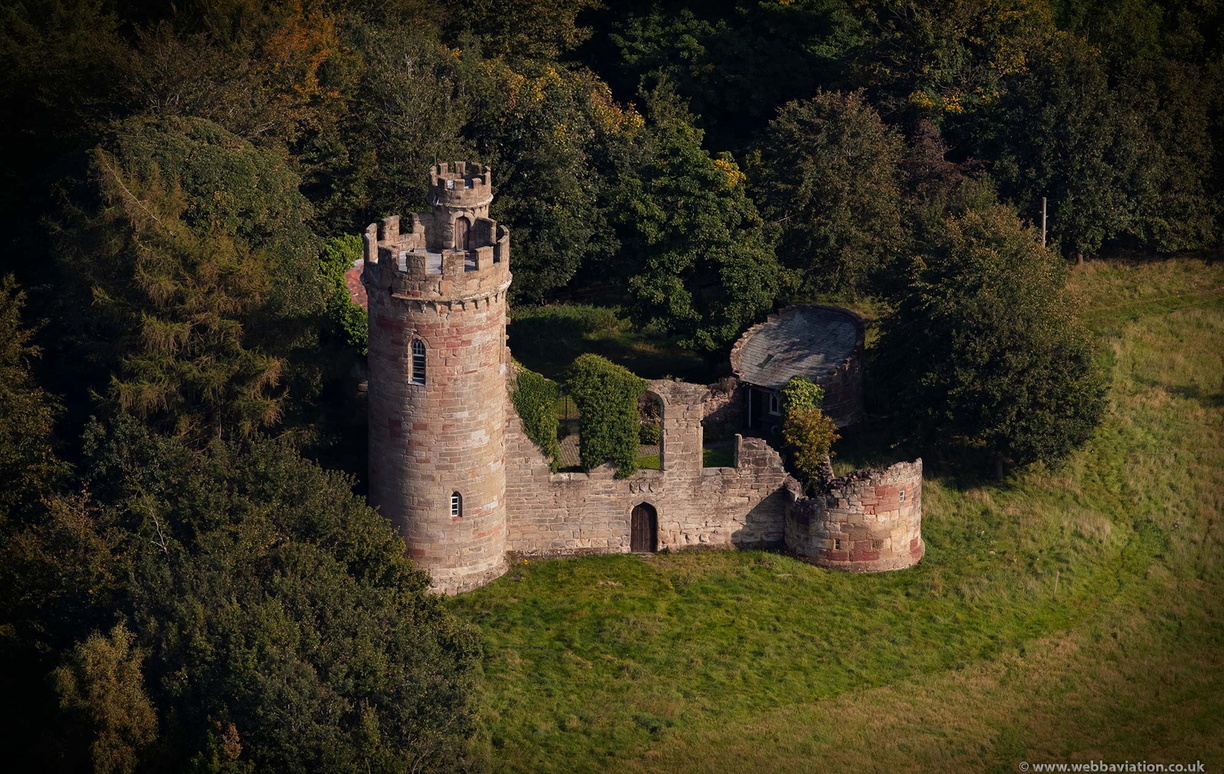 Hagley Park Castle Worcestershire  from the air