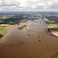 flooding on River Severn Worcestershire WR6 during the great River Severn floods of 2007 from the air