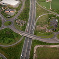  junction 21 of the M6 motorway Warrington from the air