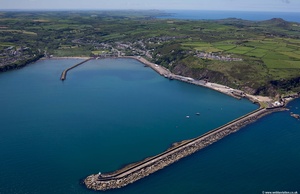 Fishguard Harbour Pembrokeshire from the air