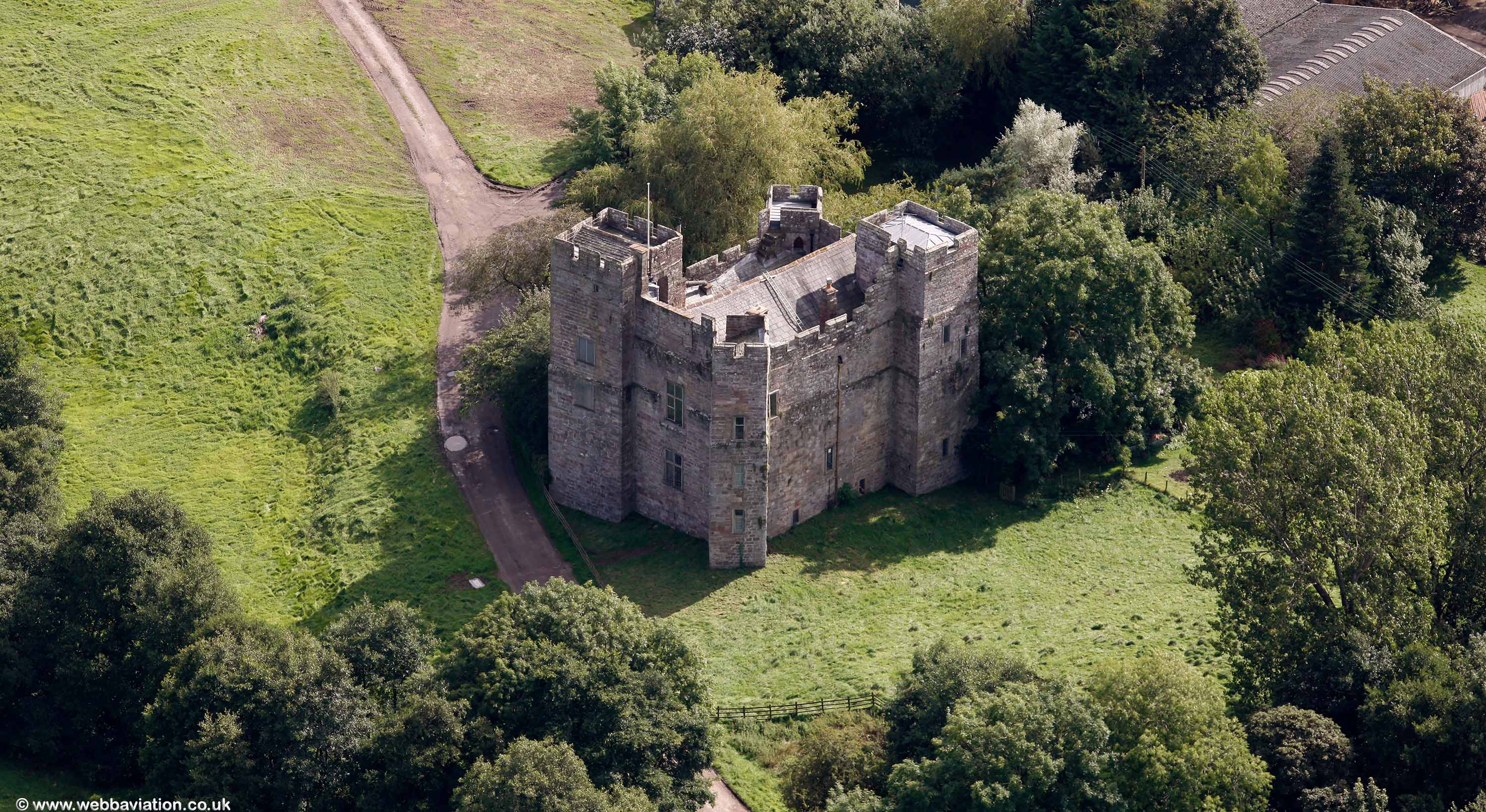 Dacre Castle Cumbria UK aerial photograph aerial photographs of Great