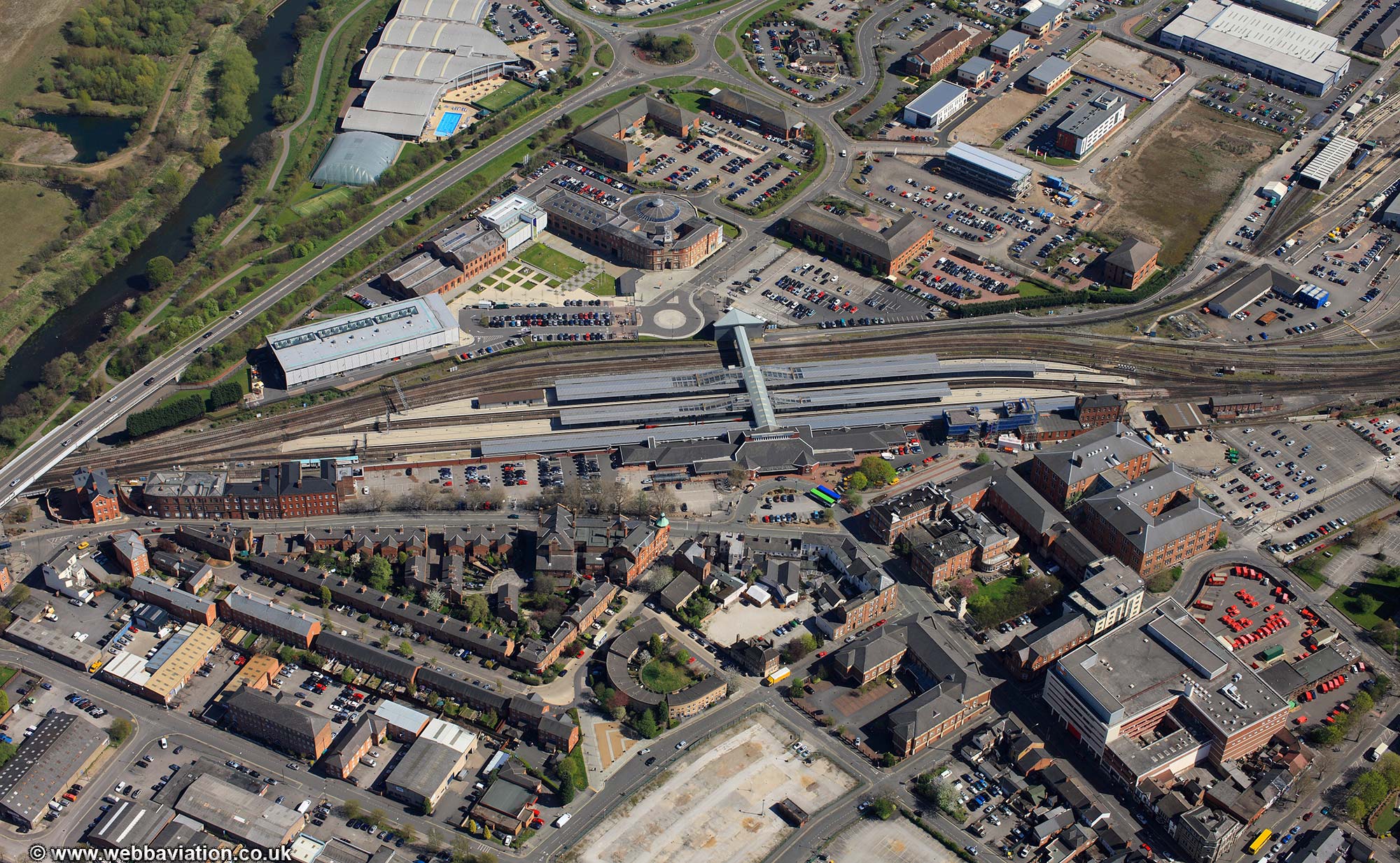 Derby Station Aerial Photo Aerial Photographs Of Great Britain By Jonathan Ck Webb 