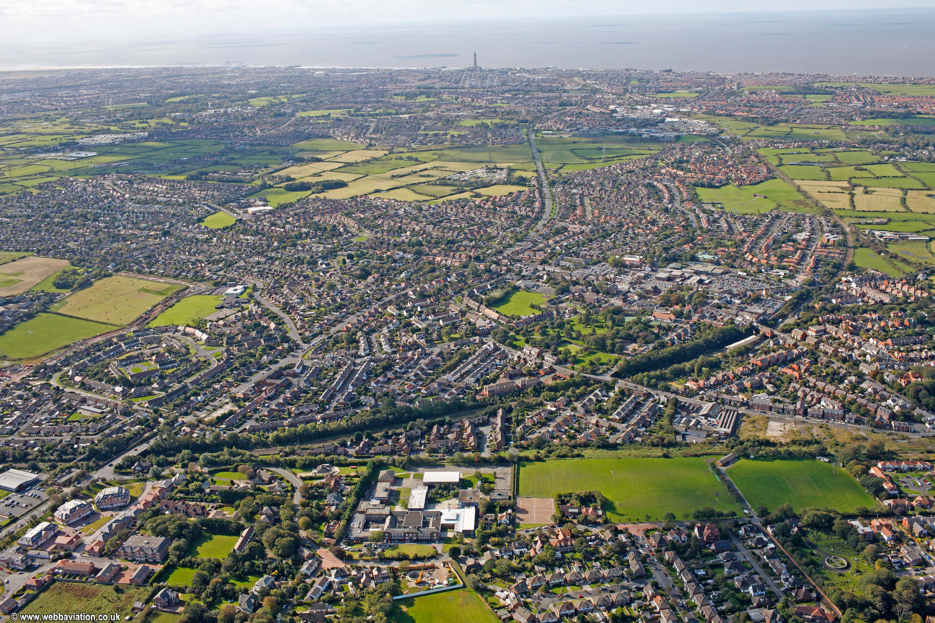 PoultonleFylde Lancashire aerial photograph aerial photographs of