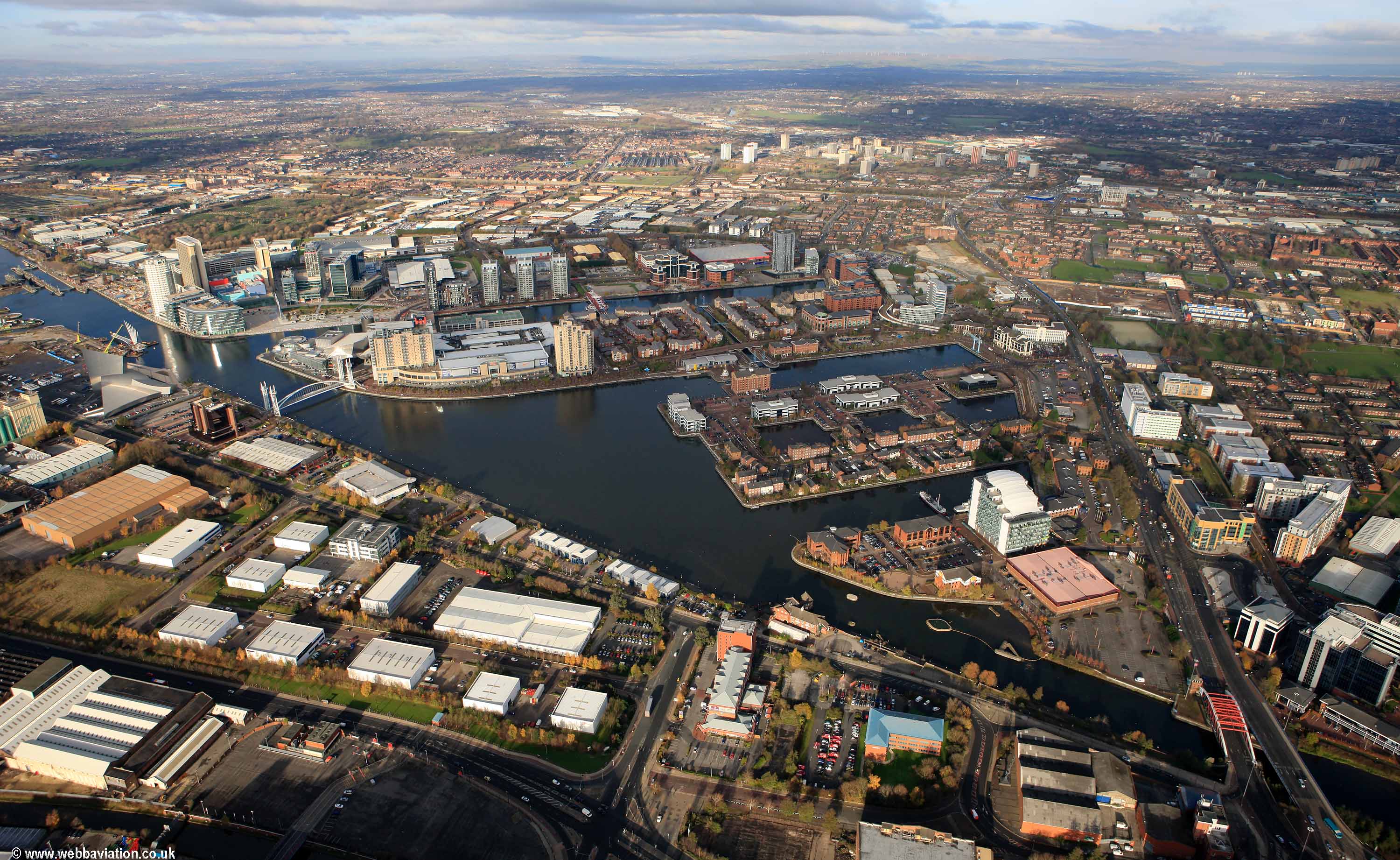 Salford Greater Manchester Lancashire aerial photograph | aerial