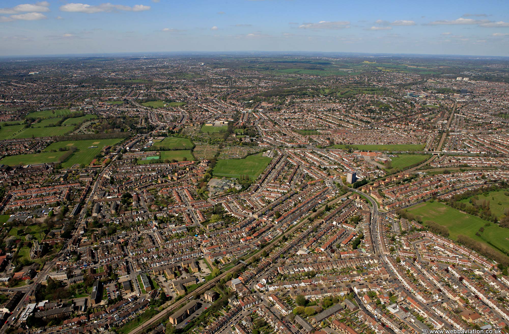 Enfield London England UK aerial photograph aerial photographs of