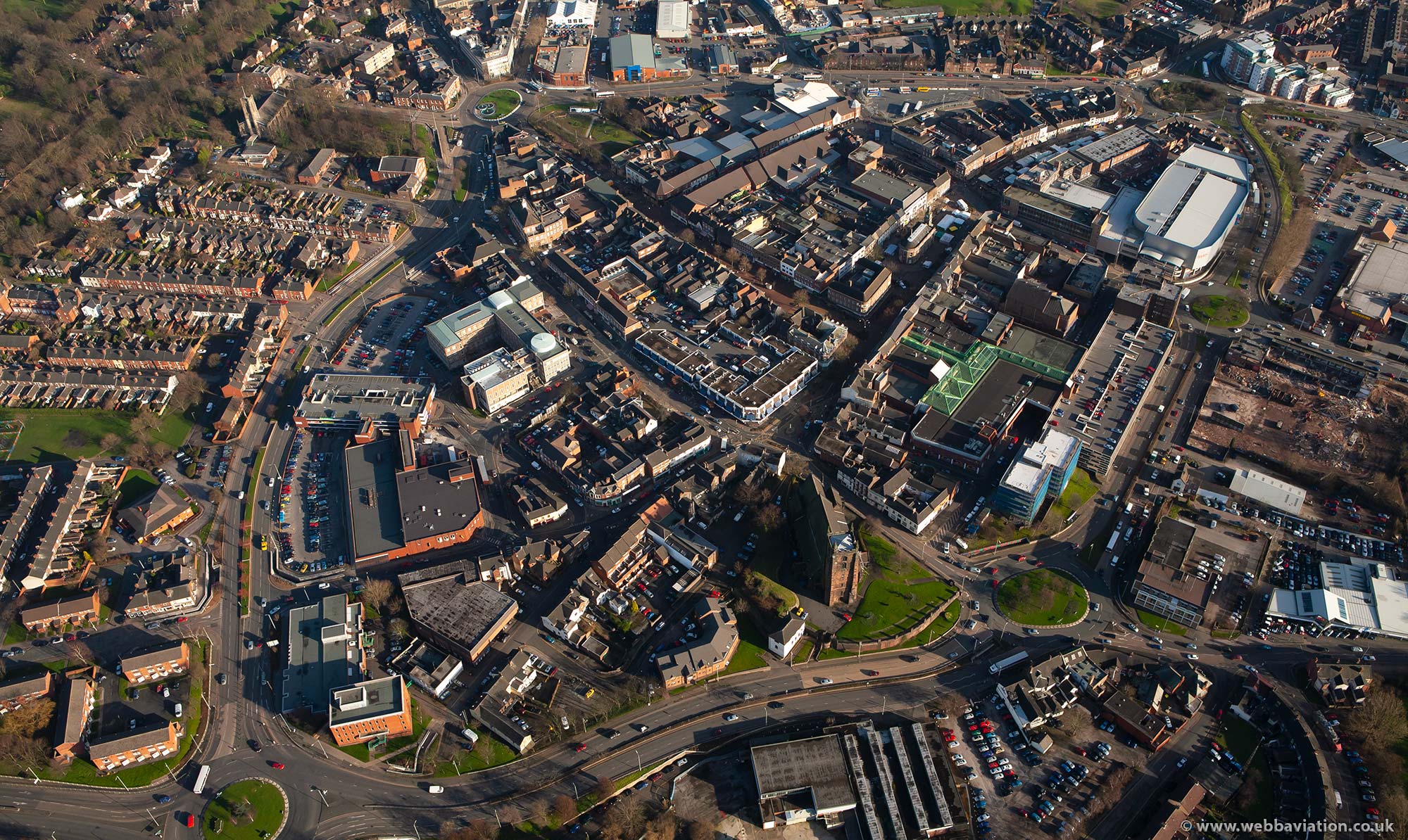 Aerial Photograph Of Newcastle-under-Lyme Staffordshire England UK