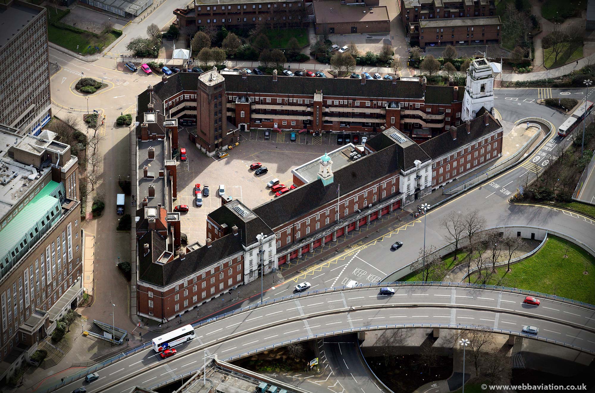 Aerial Photograph Of Central Fire Station Birmingham West Midlands